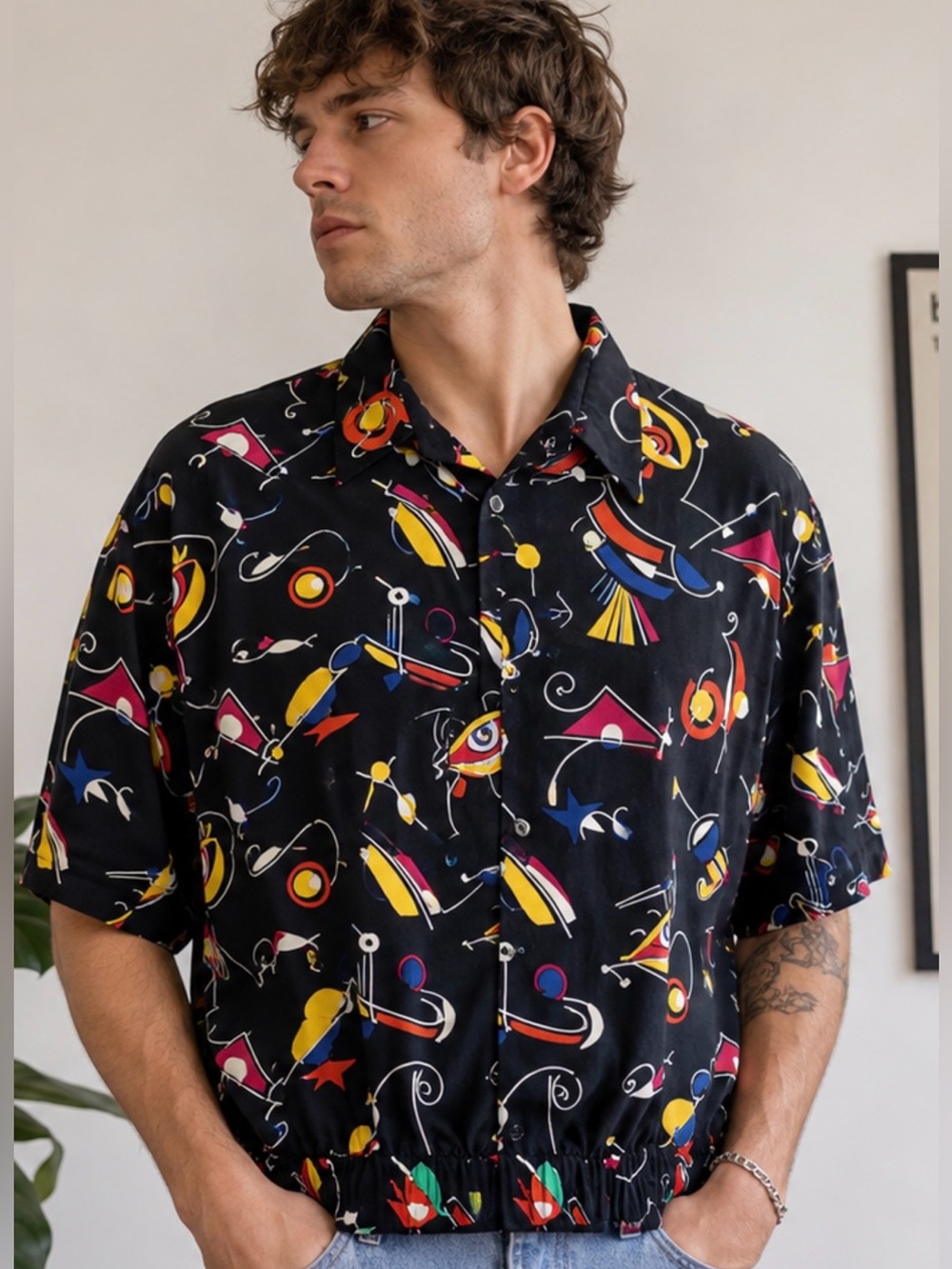 Vintage Lion’s Den USA Shirt Men’s L Saved By The Bell 90s Dad Vaporwave Retro A